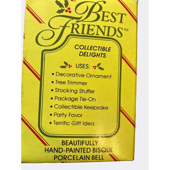 Best Friends Hand-Painted Bisque Porcelain Bell - Picture 4 of 11